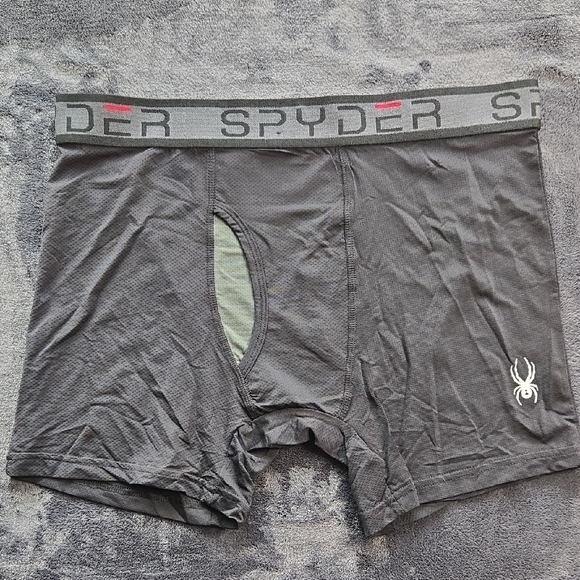 Spyder Black Boxer Briefs with Performance Fit - Picture 1 of 4